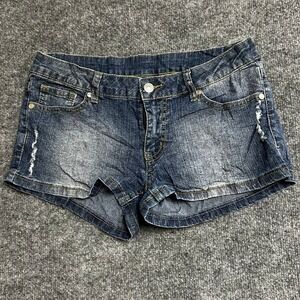 Nana Fashion Denim Shorts Womens Size 5/6 Blue Distressed Low Rise Casual Mini